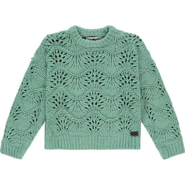 Intricate Knit Sweater, Mint