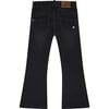 Flared Denim Jeans, Dark Grey Denim - Jeans - 2 - thumbnail