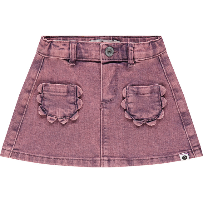 Acid Wash Denim Skirt, Purple
