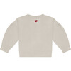 French Heart Crewneck Sweatshirt, Pearl - Sweatshirts - 2 - thumbnail