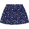 Allover Floral Print Skirt, Cobalt - Skirts - 2