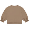 Leopard Accent Crewneck Sweatshirt, Caramel - Sweatshirts - 2