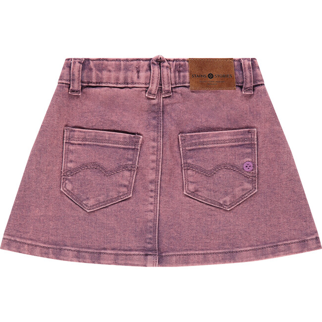 Acid Wash Denim Skirt, Purple