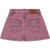 Acid Wash Denim Skirt, Purple - Skirts - 2