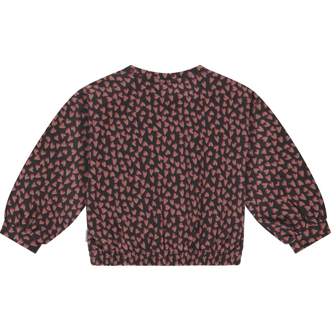 Heart Print Sweatshirt, Blackboard