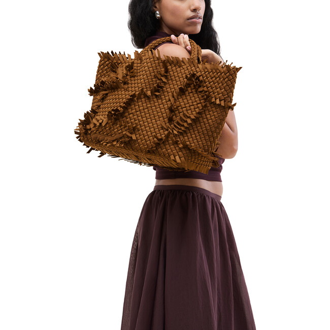 St. Barths Medium Tote Fray, Teak