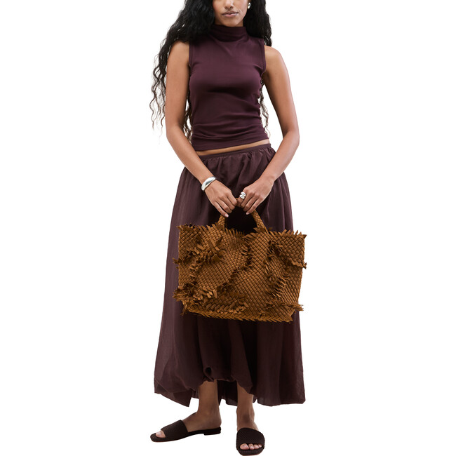 St. Barths Medium Tote Fray, Teak - Bags - 4