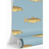 Light Blue Trout Traditional Wallpaper - Wallpaper - 1 - thumbnail