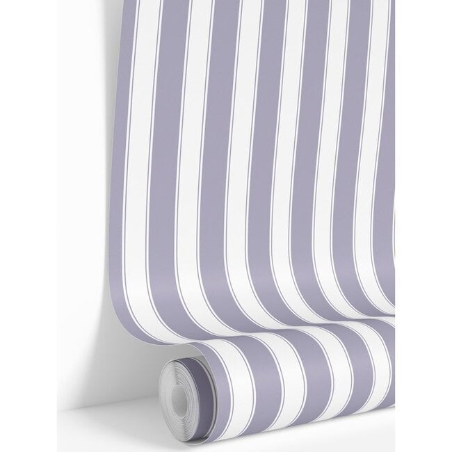 Lavender Stripes Traditional Wallpaper