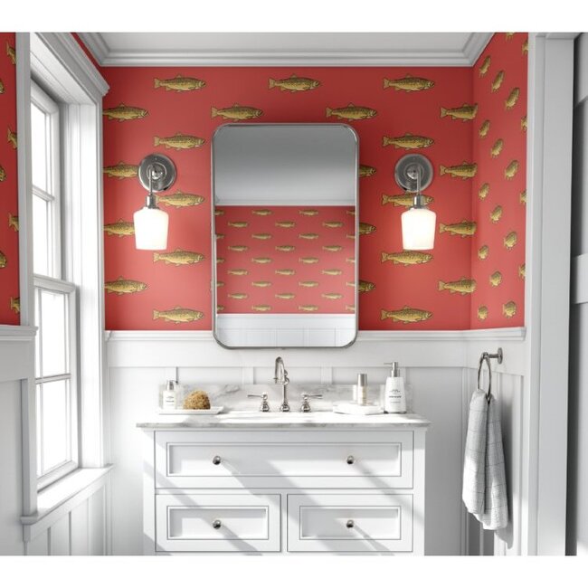 Salmon Trout Traditional Wallpaper