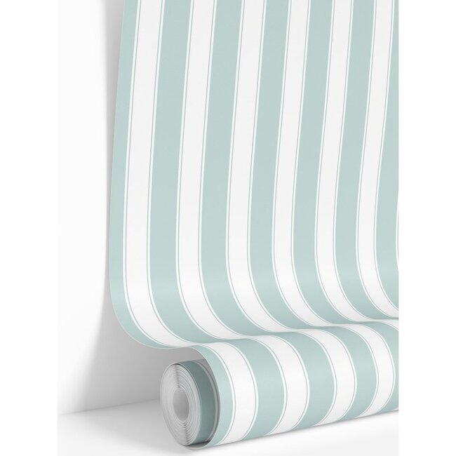 Light Green Stripes Traditional Wallpaper