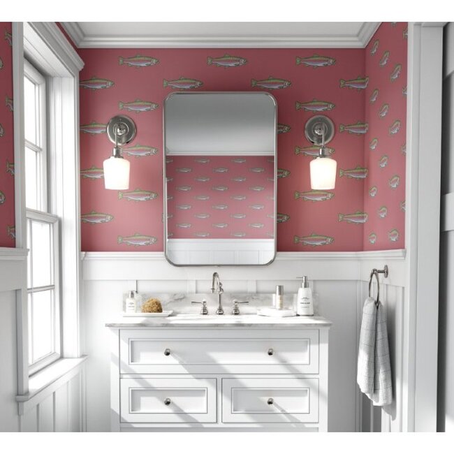 Pink Rainbow Trout Traditional Wallpaper