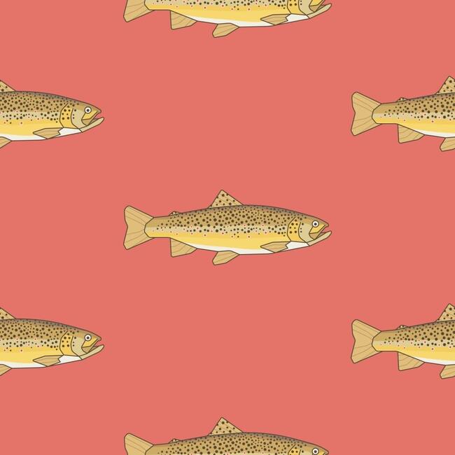 Salmon Trout Traditional Wallpaper - Wallpaper - 3