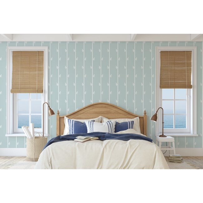 Light Green Bamboo Traditional Wallpaper