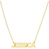 Block Letter Nameplate Necklace, Yellow Gold - Necklaces - 1 - thumbnail