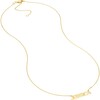 Block Letter Nameplate Necklace, Yellow Gold - Necklaces - 2 - thumbnail