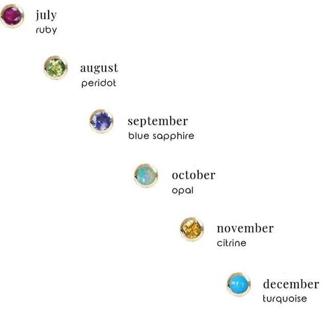 Classique Birthstone Paperclip Bracelet, Yellow Gold - Bracelets - 3