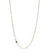 Classique Birthstone Paperclip Necklace, Yellow Gold - Necklaces - 3 - thumbnail