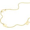 Block Initials Station Necklace, Yellow Gold - Necklaces - 2 - thumbnail