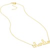 Doodle Script Nameplate Necklace, Yellow Gold - Necklaces - 3