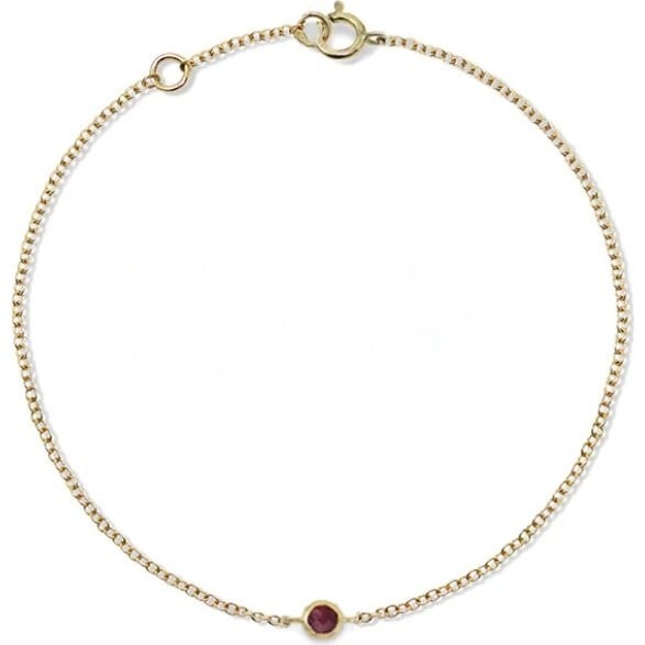 Birthstone Bezel Bracelet, Yellow Gold