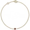 Birthstone Bezel Bracelet, Yellow Gold - Bracelets - 1 - thumbnail