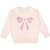 Pearl Bow Patch Sweatshirt, Natural - Sweatshirts - 1 - thumbnail