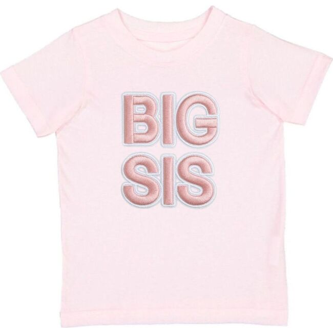 Big Sis Embroidered Patch Short Sleeve T-Shirt, Ballet