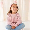 All Over Bows Knit Sweater, Blush Pink - Sweaters - 2 - thumbnail