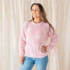 All Over Bows Women's Sweater, Blush Pink - Sweaters - 2 - thumbnail