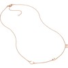 Block Initials Station Necklace, Rose Gold - Necklaces - 2 - thumbnail