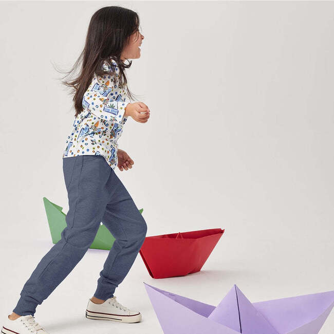 Organic Cotton Sweatpants in Navy, Navy