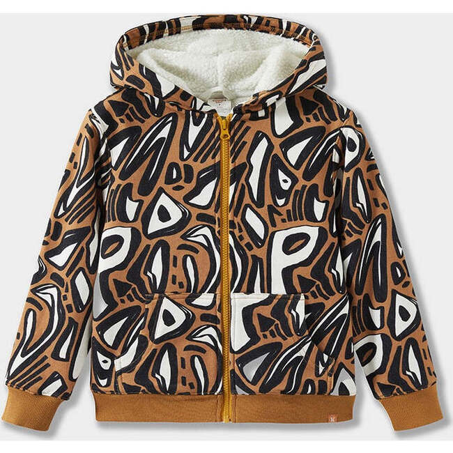 Abstract Alphabet Zip Hoodie, Multi