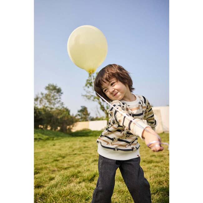 Dachshund Dreams Sweatshirt, Beige - Sweatshirts - 3