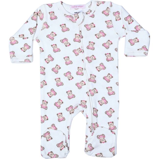Baby Zipper Footie, Princess Bear