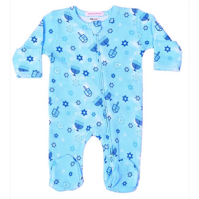 Baby Thermal Zipper Footie, Chanukah, Holiday Collection