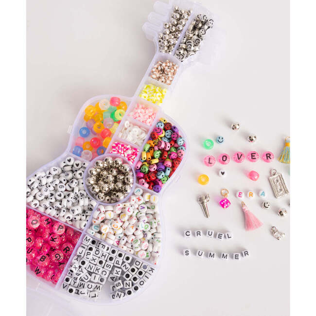 Pink Letter Bead and Happy Face DIY Jewelry Guitar Bead Box