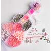 Cowgirl Pink Letter Bead Guitar Shaped Bead Kit with Western Charms - Craft Kits - 1 - thumbnail