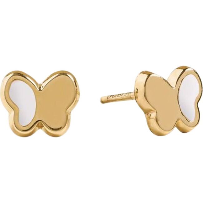 White Hudson Butterfly Studs