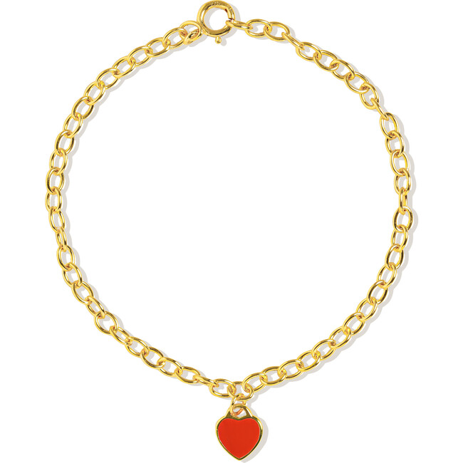 Red Central Heart Bracelet - Bracelets - 4