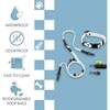 Luna 8FT Adjustable 6-in-1 Waterproof Hands Free Leash and Collar with LED Flashlight, Bag Dispenser, and Poop Bag Holder, White/Black - Collars, Leashes & Harnesses - 5