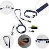 Luna 8FT Adjustable 6-in-1 Waterproof Hands Free Leash and Collar with LED Flashlight, Bag Dispenser, and Poop Bag Holder, Navy/White - Collars, Leashes & Harnesses - 4