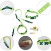 Luna 8FT Adjustable 6-in-1 Waterproof Hands Free Leash and Collar with LED Flashlight, Bag Dispenser, and Poop Bag Holder, Light Green/Dark Green - Collars, Leashes & Harnesses - 4