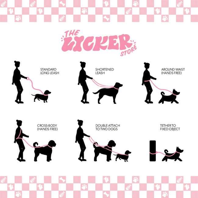 Luna 8FT Adjustable 6-in-1 Waterproof Hands Free Leash and Collar with LED Flashlight, Bag Dispenser, and Poop Bag Holder, Light Green/Dark Green - Collars, Leashes & Harnesses - 7