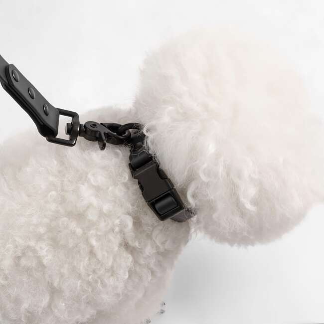 Luna 8FT Adjustable 6-in-1 Waterproof Hands Free Leash and Collar with LED Flashlight, Bag Dispenser, and Poop Bag Holder, Black - Collars, Leashes & Harnesses - 3