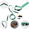 Luna 8FT Adjustable 6-in-1 Waterproof Hands Free Leash and Collar with LED Flashlight, Bag Dispenser, and Poop Bag Holder, Emerald/Black - Collars, Leashes & Harnesses - 4