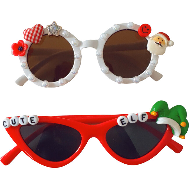 Santa Love and Cute Elf Sunnies, Set of 2