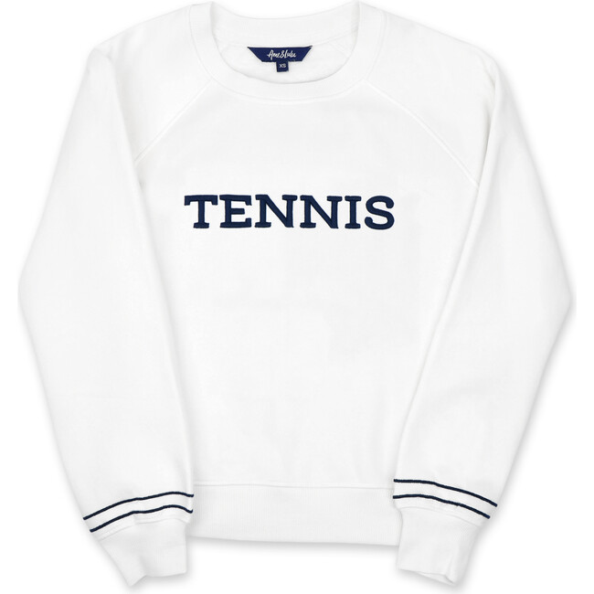 Play All Sweatshirt Tennis, White/Navy