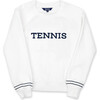 Play All Sweatshirt Tennis, White/Navy - Sweatshirts - 1 - thumbnail