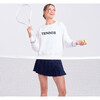 Play All Sweatshirt Tennis, White/Navy - Sweatshirts - 3